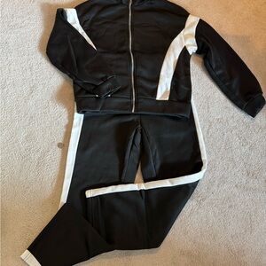 Women's Black and White Track Suit